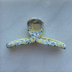 Claw Clip | Twist Double Floral | Yellow