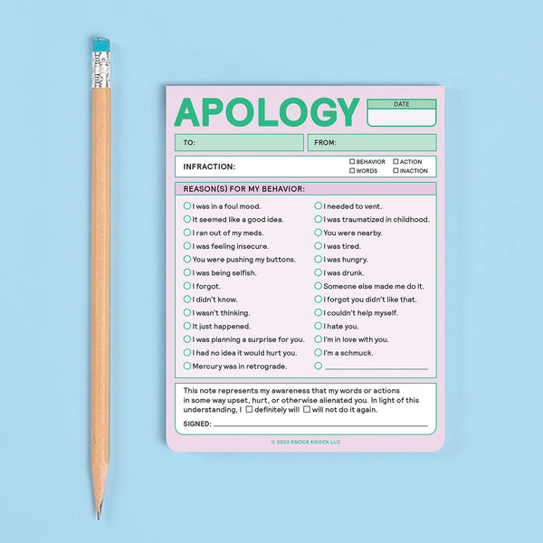 Notes | Apology