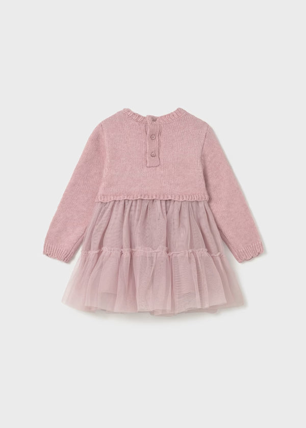 Baby Dress | Knit Tulle Pink