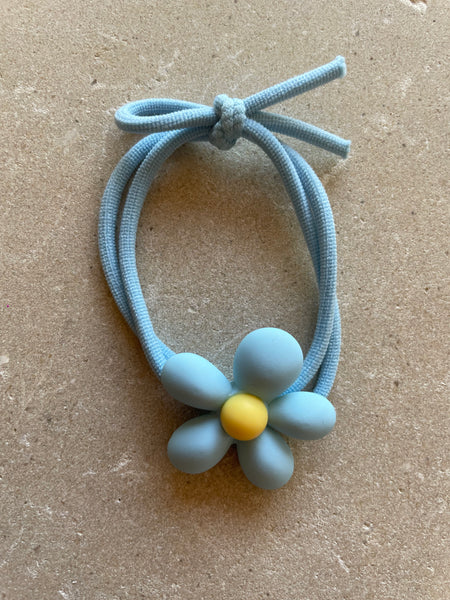 Hair Tie | Flower Power Blue