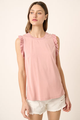 Ruffle Tank | Pink
