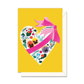 Enclosure Card | Yellow Floral Heart