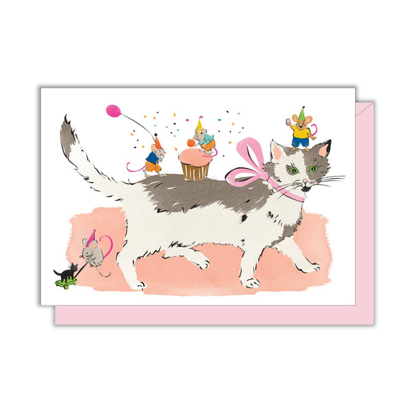 Enclosure Card | Cat and Mice Birthday