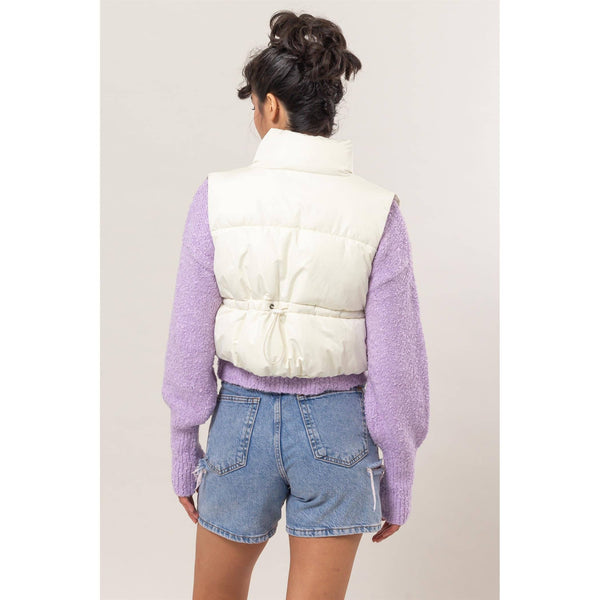 cinch puffer vest