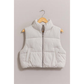 crop puffer vest