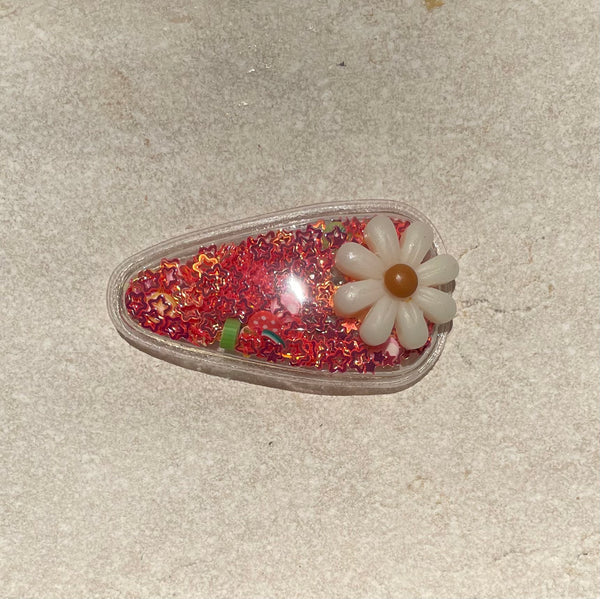 Snap Clip | Confetti White Daisy