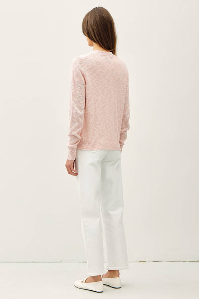 Cardigan | Cotton Slub Light Pink