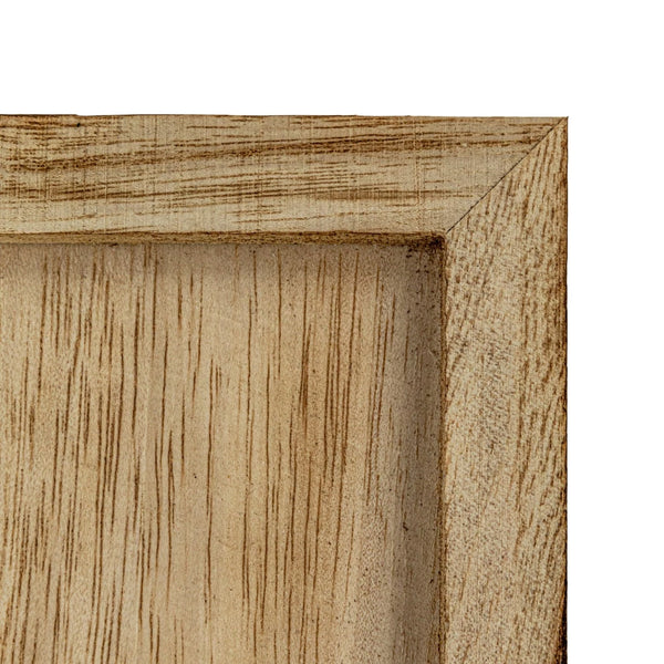 Wood Tray with Pressed Glass Tealights