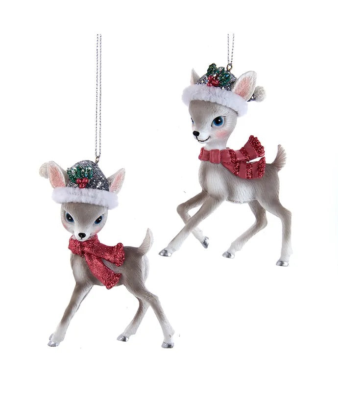 Deer With Santa | Pink Pewter | 4.25"