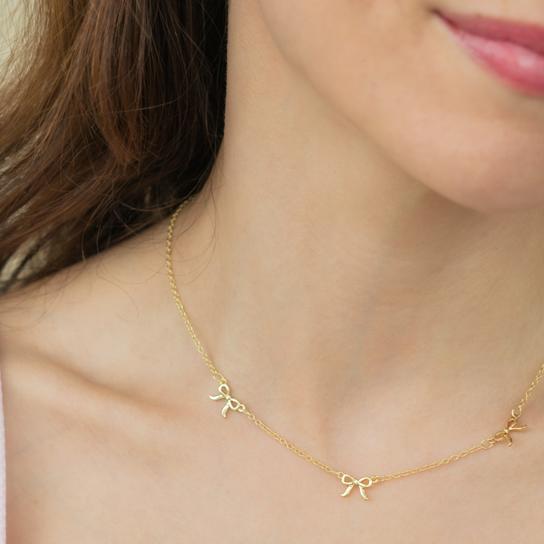 Necklace | Gold Bows