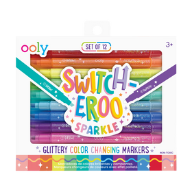 Switch-Eroo Sparkle Glittery Color Changing Markers- 12 pc