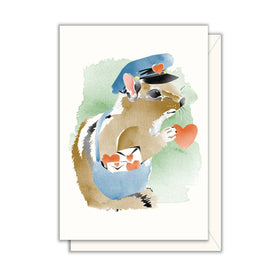 Enclosure Card | Chipmunk Mailman Love