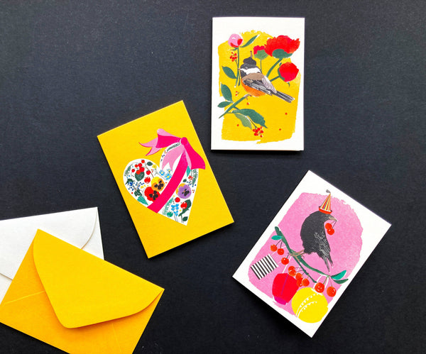 Enclosure Card | Yellow Floral Heart