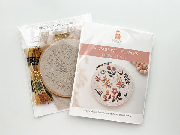 Floral Embroidery Craft Kit