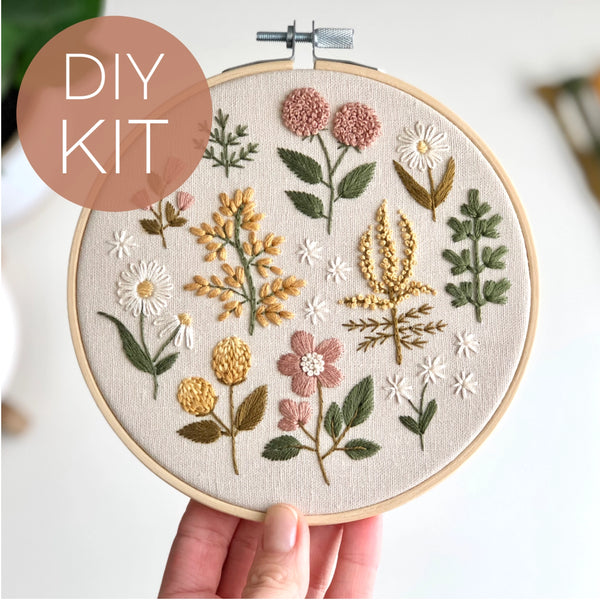 Floral Embroidery Craft Kit