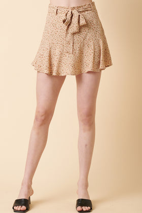 Floral Skort | Taupe