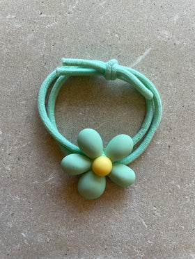 Hair Tie | Flower Power Green
