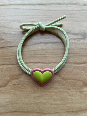 Hair Tie | Heart Green