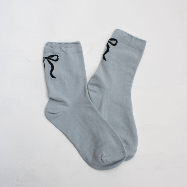 grey ribbon socks