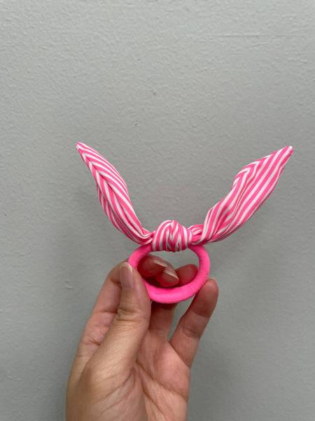 Hair Tie | Stripe Neon Pink