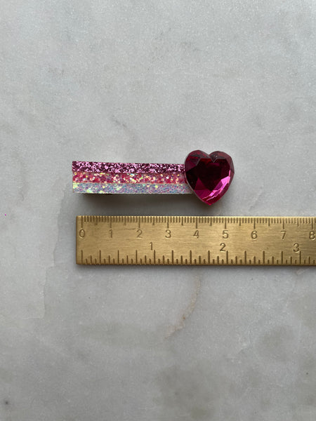Alligator Clip | Pink Heart