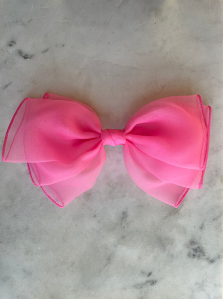 Hair Clip | Big Bow Hot Pink