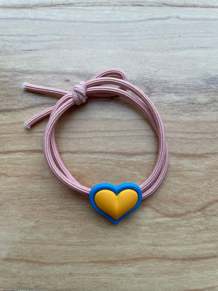 Hair Tie | Heart Orange