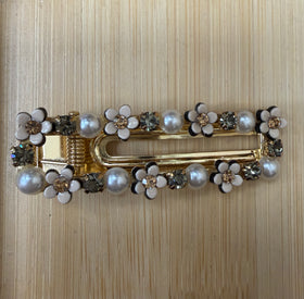 Hair Clip | Flower Pearls Pink