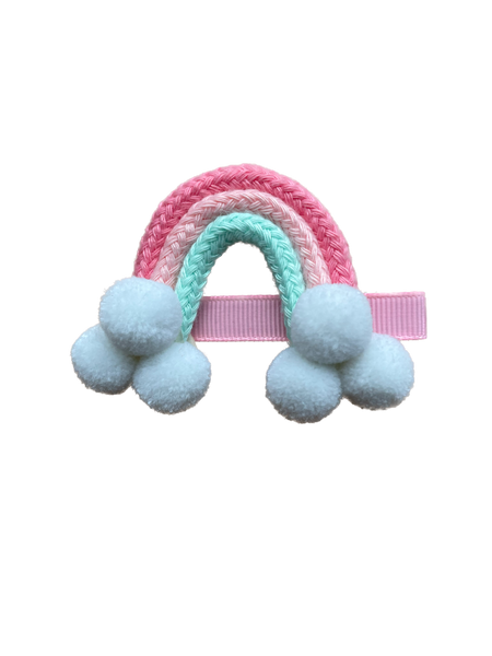 pink rainbow hair clip