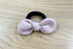 pink bow hair tie