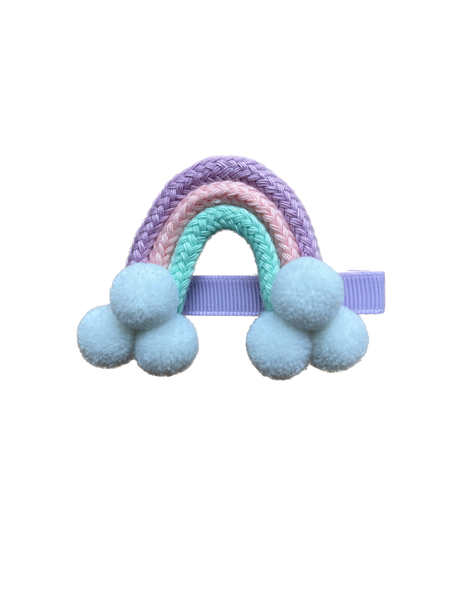 purple rainbow hair clip