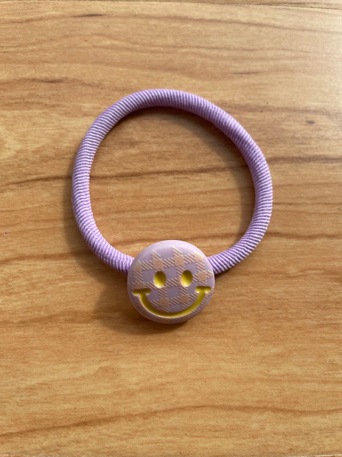 Hair Elastic | Smile Button | Lavender