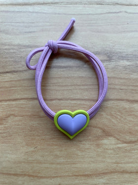 Hair Tie | Heart Purple