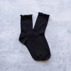 Socks | Ruffle Black