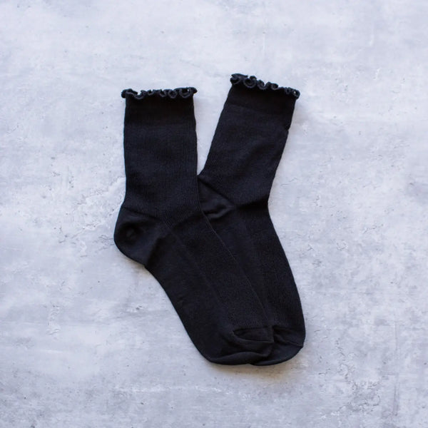 Socks | Ruffle Black