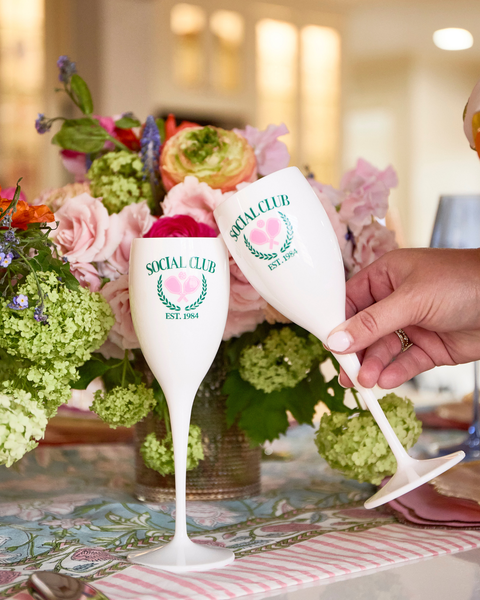 social club champagne flutes