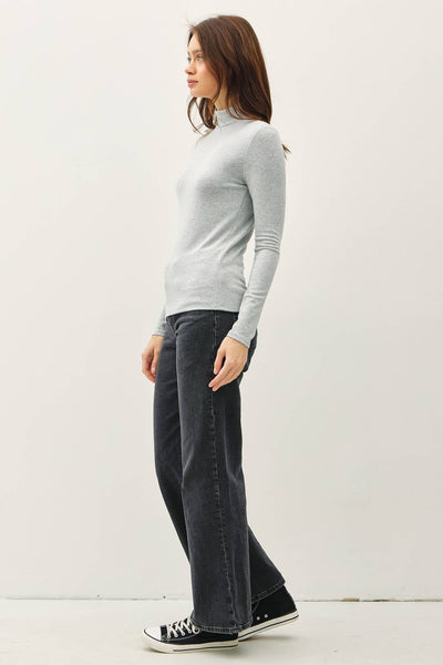 soft grey turtleneck