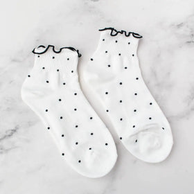 Socks | White Ruffled Ankle