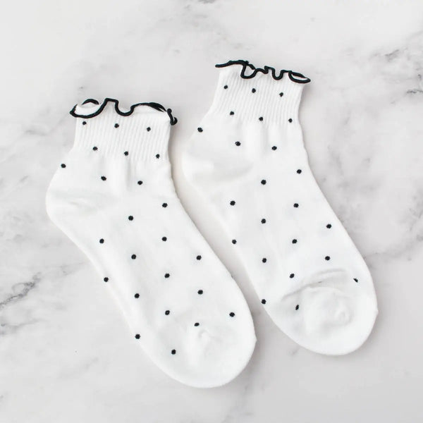 Socks | White Ruffled Ankle