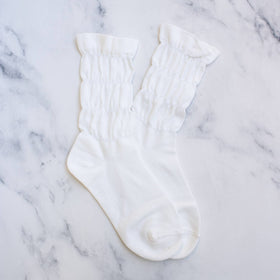 white scrunch socks