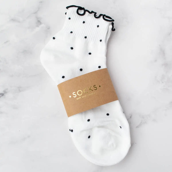 Socks | White Ruffled Ankle