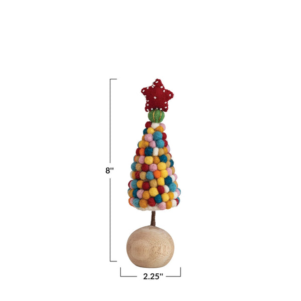 Wool Pom Pom Tree