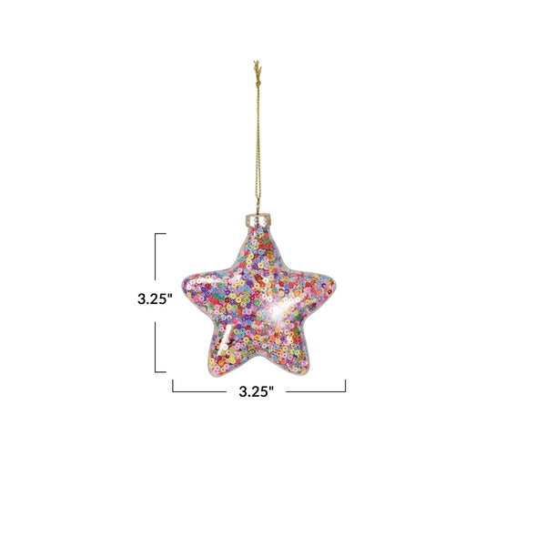 Ornament | Glass Star Multi Color