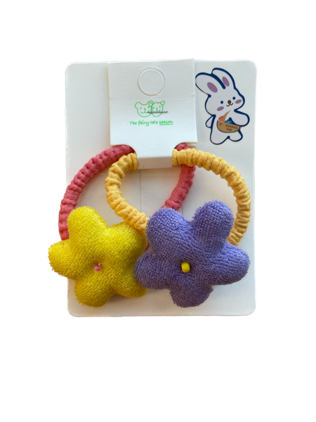 yellow purple hair elastic