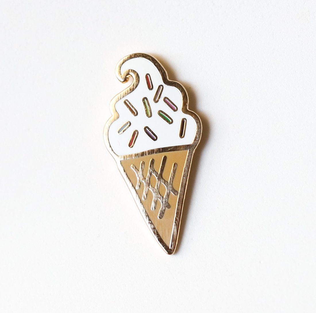 Enamel Pin | Soft Serve Ice Cream