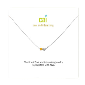 Necklace | Silver Mini Heart Birthstone | Topaz-November