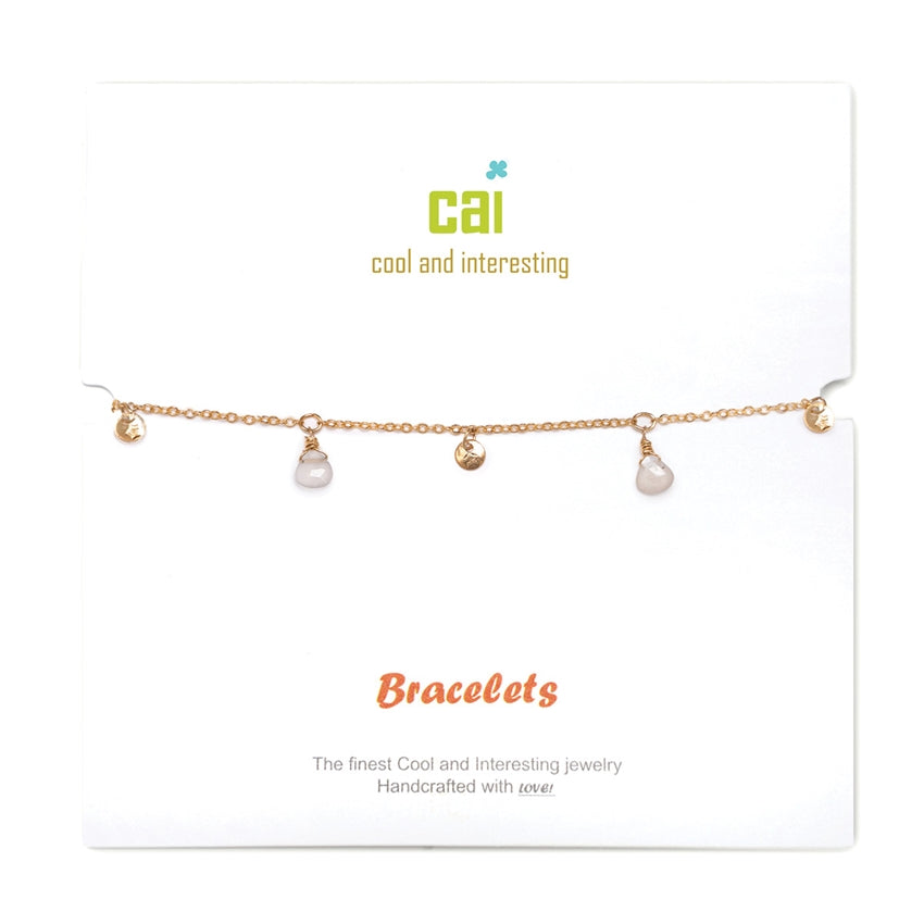Bracelet | Gold Labradorite Teardrop Gemstone
