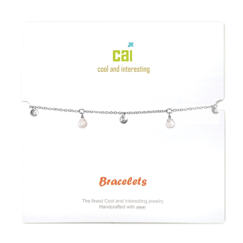 Bracelet | Silver Moonstone Teardrop Gemstone