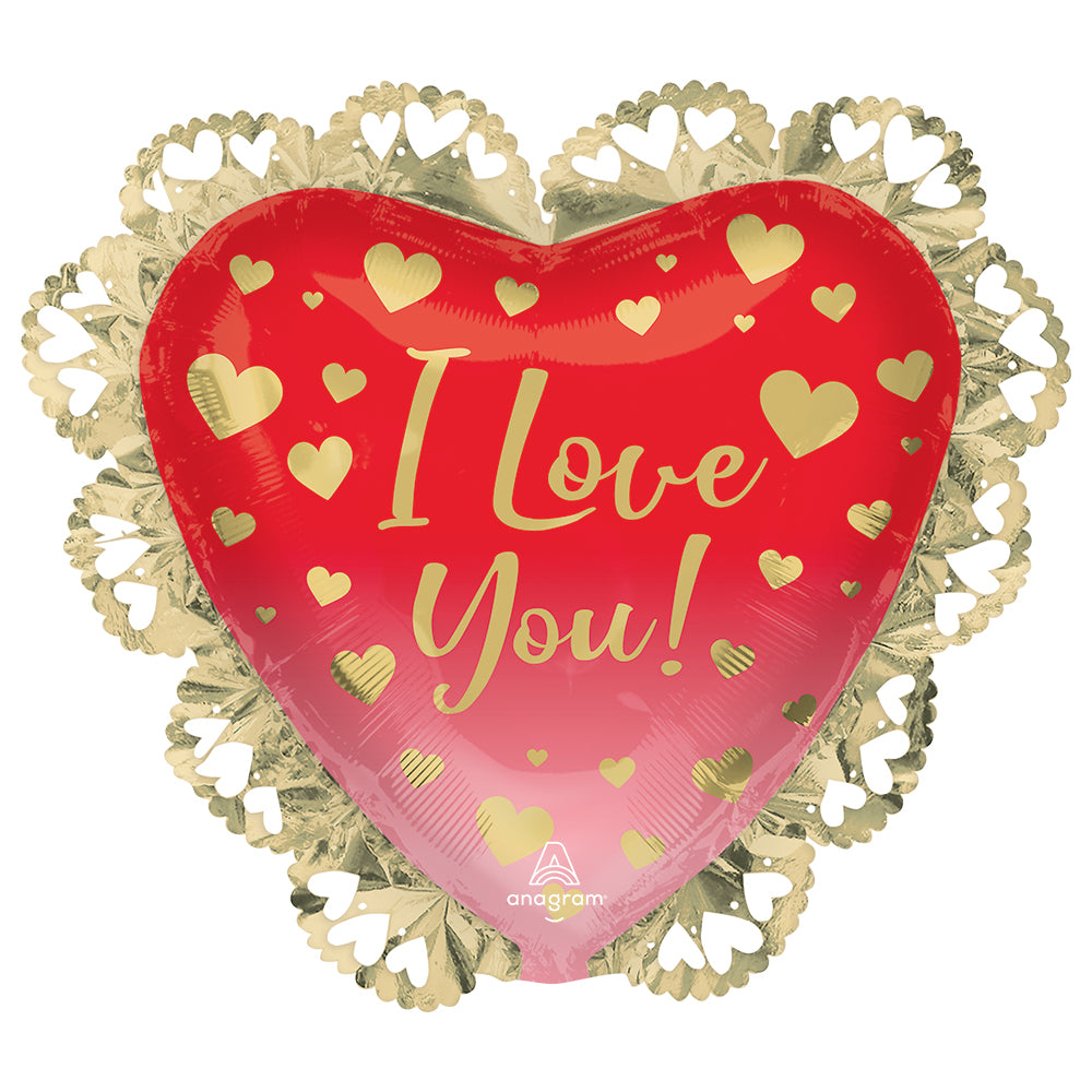 Valentine's Balloon | 23" I Love You Ombre