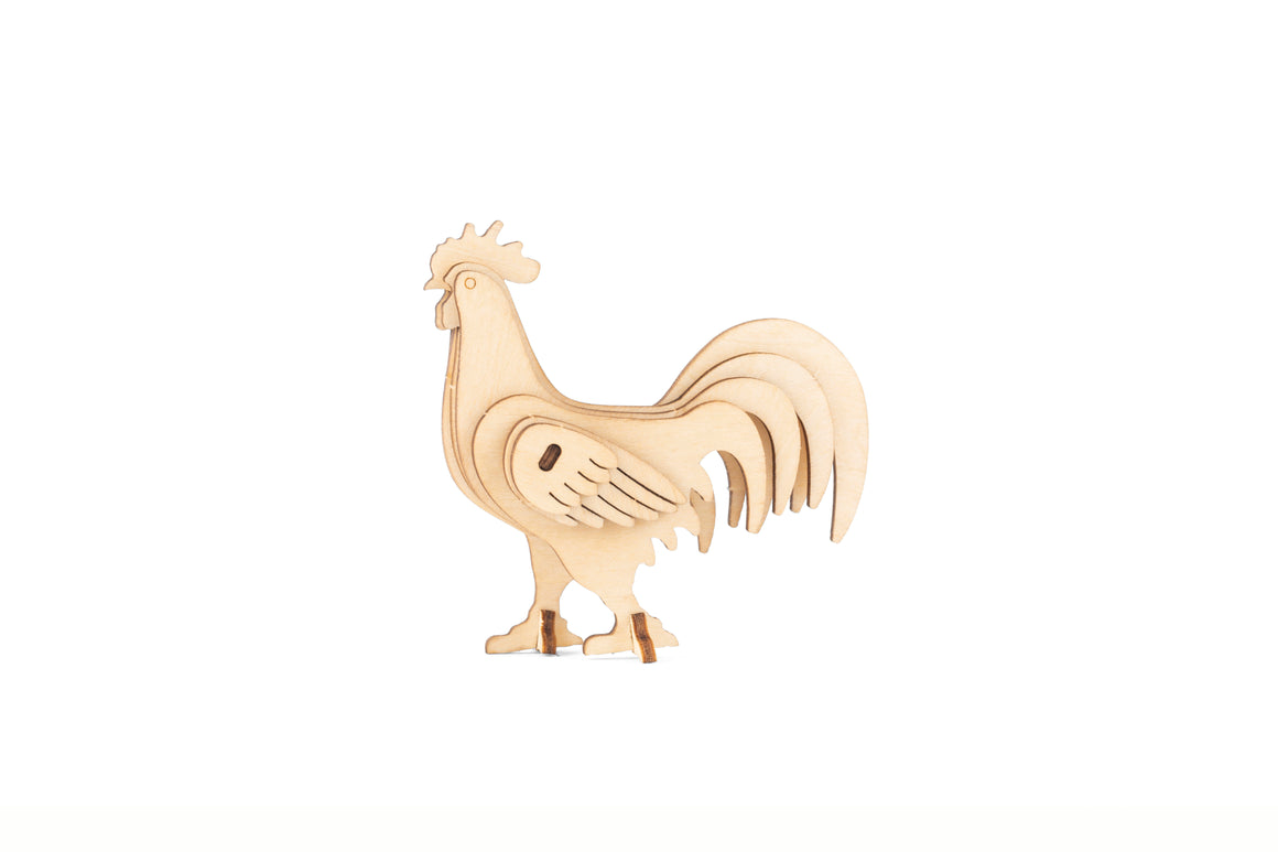 Wooden Puzzle | 3D | Rooster